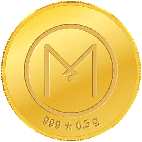 Malabar Gold and Diamonds 24 karat Gold Coin With Flower Motif, 0.5 g