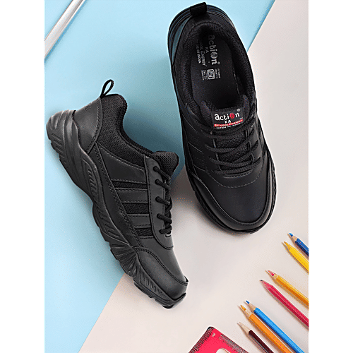 Action School Energy EVA Ultra Lightweight School Shoes For Boys & Girls - Black, 1 Pair (UK/IND-2) 
