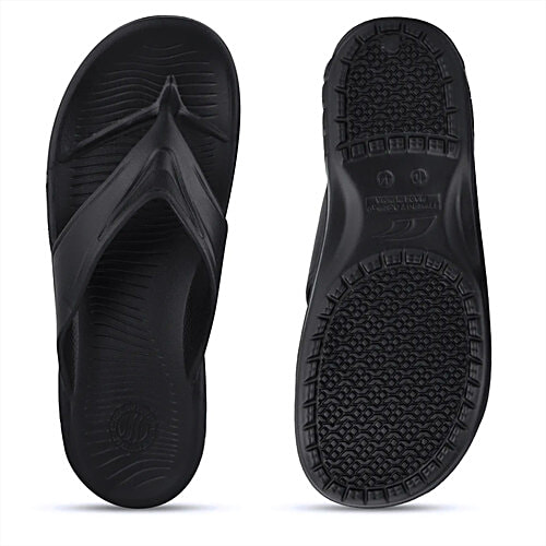 Action Hyperlite EVA Slipper For Men - Ultralightweight, Comfort, Premium, All Season, Walker, Black, 1 Pair (UK/IND-9)