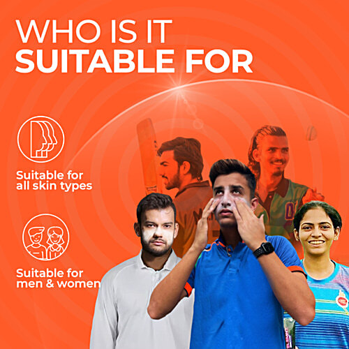 Elemnt Sports Science White Zinc Sunscreen360 - SPF 50 PA+++, For Cricketers, 50 g Water & Sweat Resistant, Lasts up to 3 Hours, Paraben & Sulphate Free