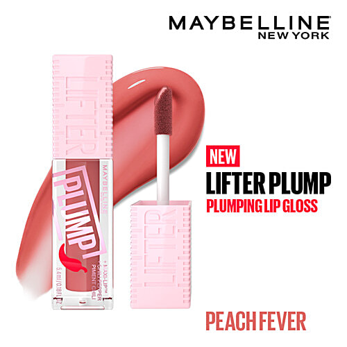 Maybelline New York Lifter Plump Plumping Lip Gloss, 5.4 ml Peach Fever 