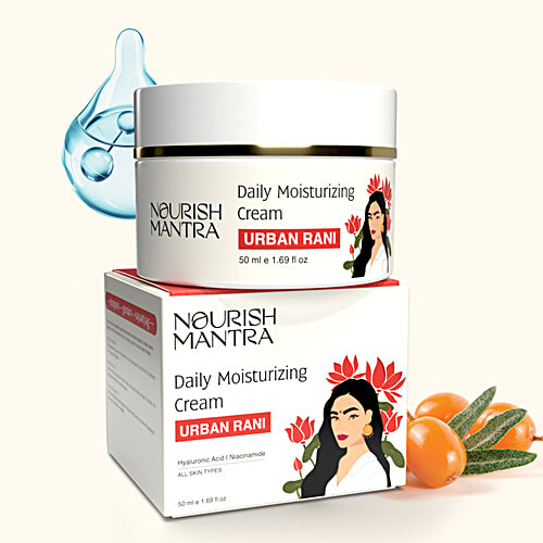 Nourish Mantra Urban Rani Daily Moisturizing Cream, 50 ml For Smooth & Dewy Skin