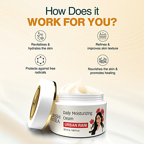 Nourish Mantra Urban Rani Daily Moisturizing Cream, 50 ml For Smooth & Dewy Skin