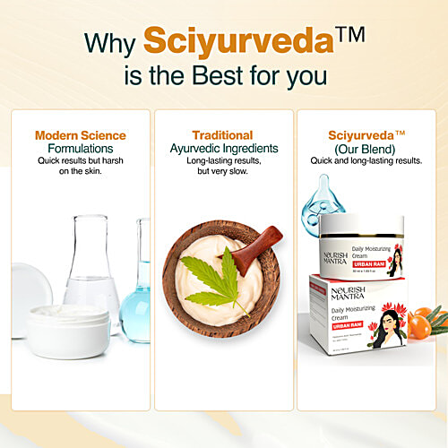 Nourish Mantra Urban Rani Daily Moisturizing Cream, 50 ml For Smooth & Dewy Skin