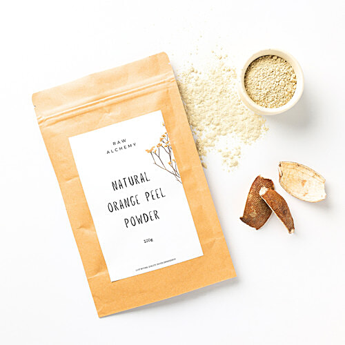 Raw Alchemy Natural Orange Peel Powder, 100 g Brightening Vitamin C Exfoliant