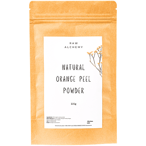 Raw Alchemy Natural Orange Peel Powder, 100 g Brightening Vitamin C Exfoliant
