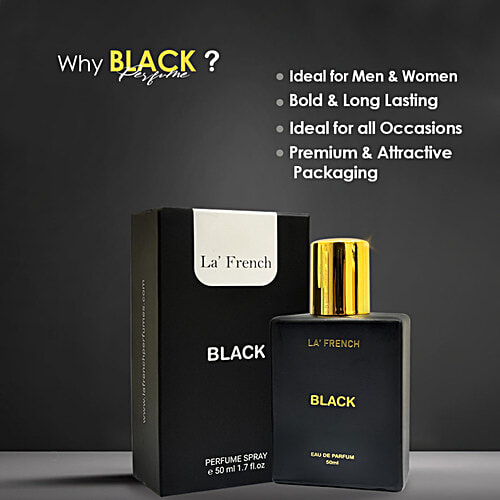 La'French Black Eau De Parfum Perfume Spray, 50 ml