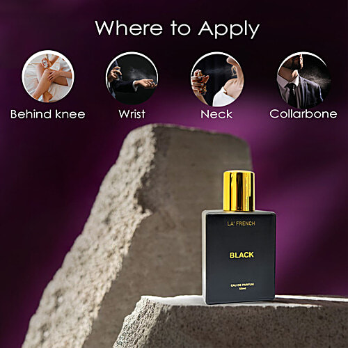 La'French Black Eau De Parfum Perfume Spray, 50 ml