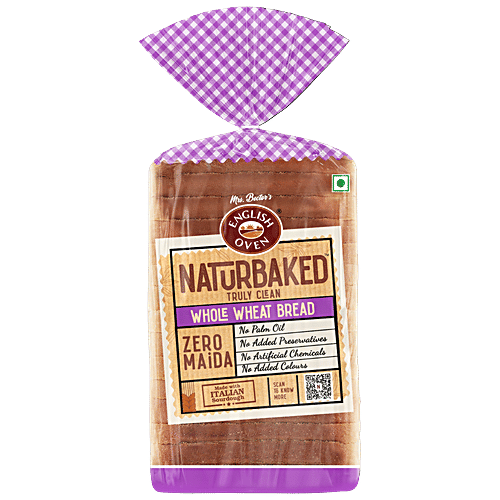 Naturbaked Whole Wheat Bread, 300 g  Zero Maida, No Palm Oil, No Added Colours, No Artificial Colour