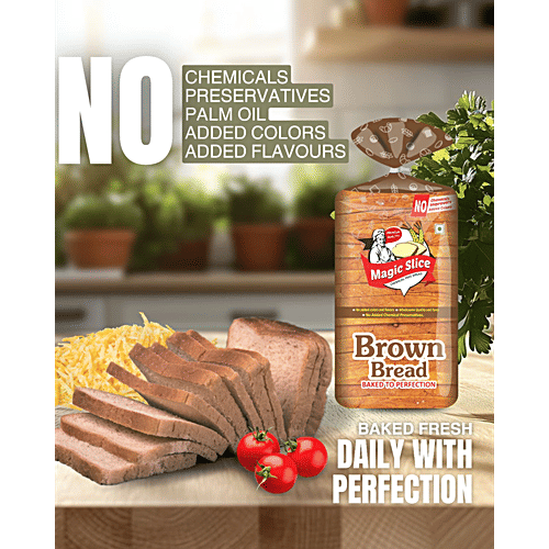 Magic Slice Brown Bread, 400 g  No Added Chemicals, No added Colours, No added Flavours