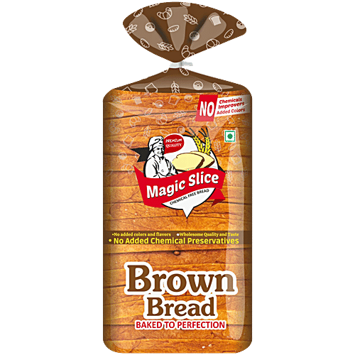 Magic Slice Brown Bread, 400 g  No Added Chemicals, No added Colours, No added Flavours