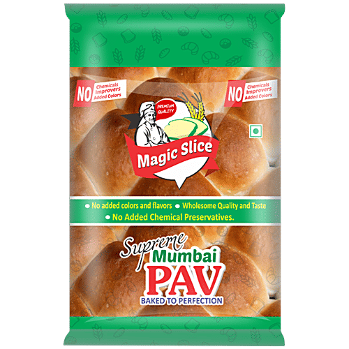 Magic Slice Supreme Mumbai Pav Bread, 250 g  No Added Chemicals, No added Colours, No added Flavours