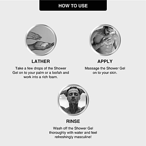 Aramusk Charcoal Shower Gel - For Men, 250 ml  99% Germ Protection, Deep Cleansing, Lasting Freshness, Nourishing & Fragrant