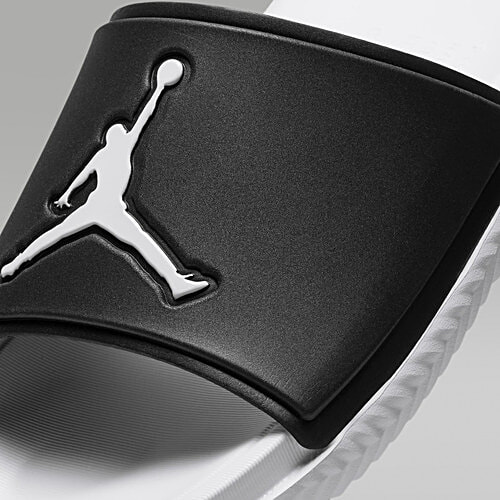 Nike Jordan Jumpman Slide - Black & White, 1 Pair (UK/IND-7)
