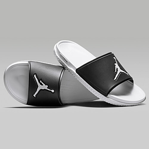 Nike Jordan Jumpman Slide - Black & White, 1 Pair (UK/IND-7)