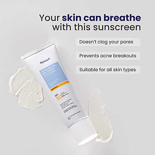 Re'equil Ultra Matte Dry Touch Sunscreen With SPF 50 PA++++, 50 g  