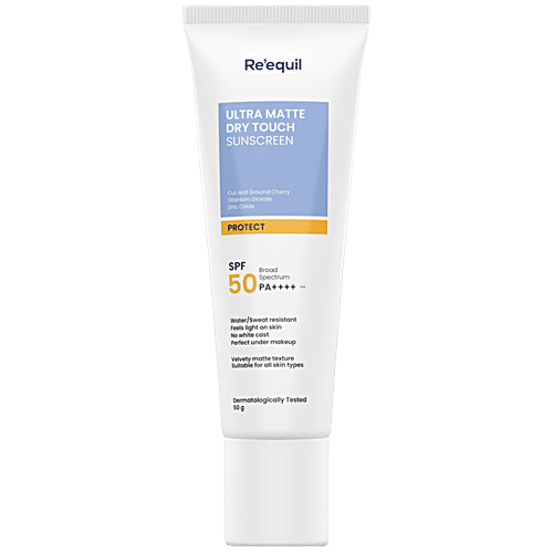 Re'equil Ultra Matte Dry Touch Sunscreen With SPF 50 PA++++, 50 g  