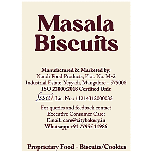 City Bakery Masala Biscuits, 250 g