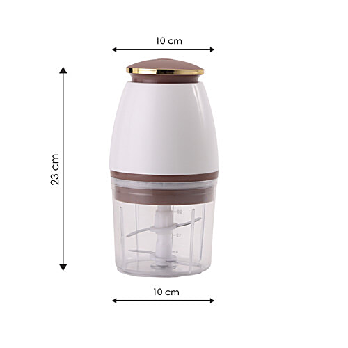 Wonderchef Nutri-Chop Pearl Electric Chopper - 4 Blades, 350 W, 700 ml  Chop and Mince Vegetables/Meat, Blends Dips, Low Noise, Light-weight, 2-Year Warranty