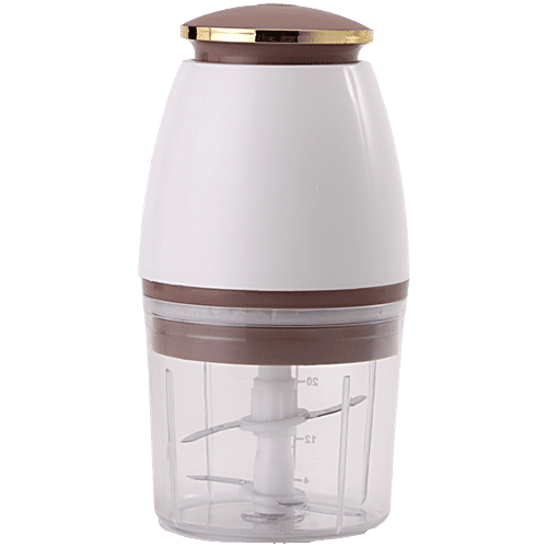 Wonderchef Nutri-Chop Pearl Electric Chopper - 4 Blades, 350 W, 700 ml  Chop and Mince Vegetables/Meat, Blends Dips, Low Noise, Light-weight, 2-Year Warranty