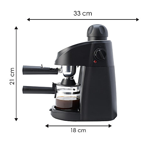 Wonderchef Regenta Espresso Coffee Maker - 5 Bar, 1 pc Steamer, Make Espressos/Cappuccinos & Lattes at Home, With Steamer, Metal Porta Filter, Temperature Dial, 2 Years Warranty