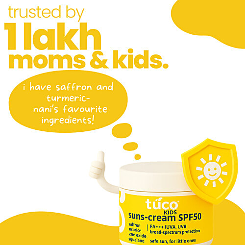 Tuco Kids Suns-Cream Sun Protection Cream With SPF 50, 50 g Face Cream + Sunscreen