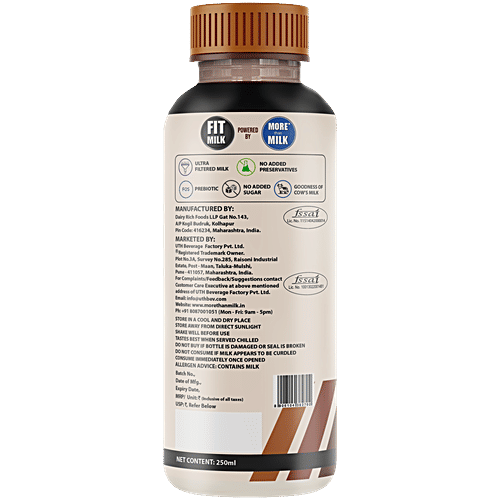 XLR8 FitMilk Chocolate Flavour Protein Milkshake, 250 ml  Ultra Filtered Milk, No Added Protein Powder, 20 g Protein