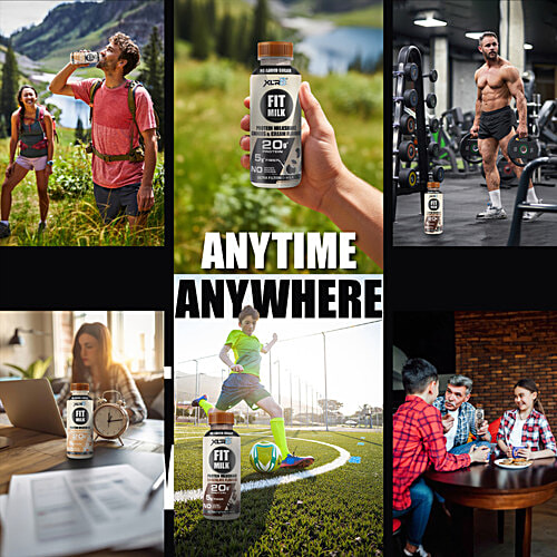 XLR8 FitMilk Chocolate Flavour Protein Milkshake, 250 ml  Ultra Filtered Milk, No Added Protein Powder, 20 g Protein