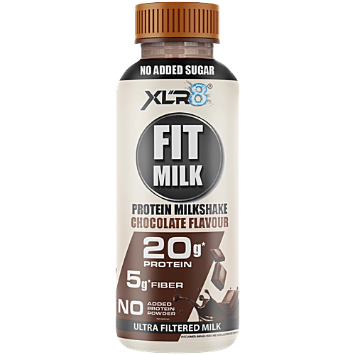 XLR8 FitMilk Chocolate Flavour Protein Milkshake, 250 ml  Ultra Filtered Milk, No Added Protein Powder, 20 g Protein
