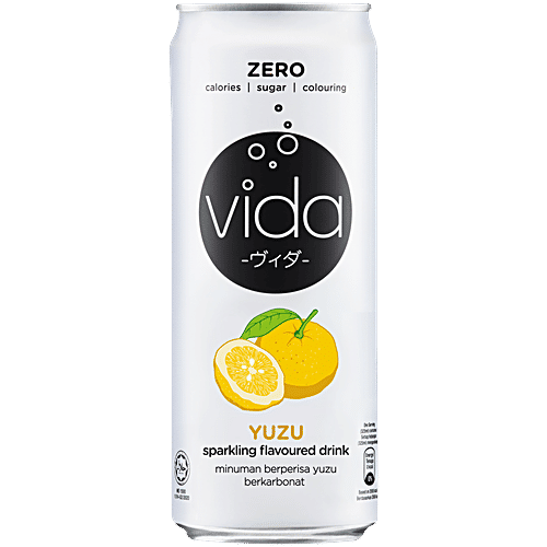 Vida Zero Calorie Yuzu Sparkling Flavoured Drink, 325 ml