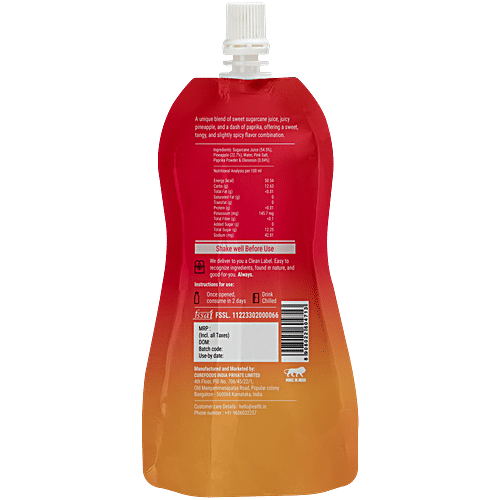 HRX By Eatfit Paprika Sugarcane, 180 ml No Added Sugar, No Preservatives