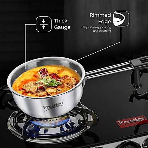 Prestige Tri-Ply Stainless Steel Splendour Tadka Pan 13 cm, 550 ml  