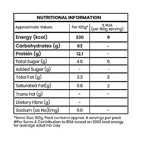 Yu Whole Wheat Penne Rigate/Pasta, 500 g Zero Oil, High Fibre