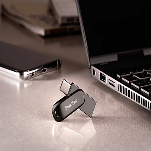 Sandisk Ultra Dual Drive Luxe 128GB USB C Pendrive - OTG, Up To 400MB/s, Silver, 5-Year Warranty, 1 pc SDDDC4-128G-I35GY