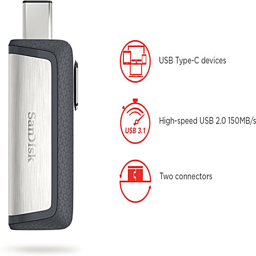 Sandisk Ultra Dual Drive 64GB Type-C OTG Pendrive – Up To 150MB/s, 5 Year Warranty, 1 pc SDDDC2-064G-I35