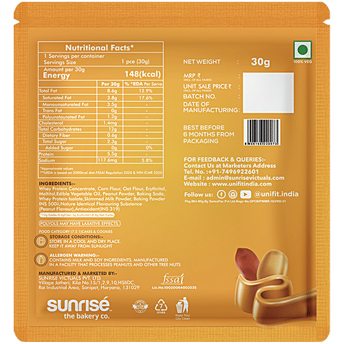 Unifit Peanut Butter Cookies, 30 g