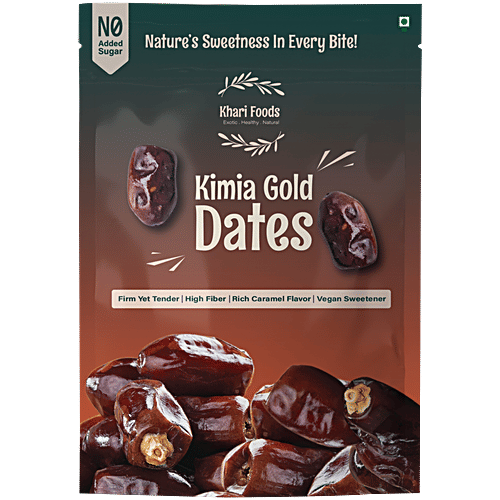 Khari Foods Kimia Gold Dates / Khajoor, 400 g No Added Sugar,