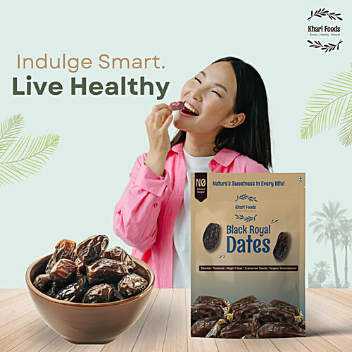 Khari Foods Black Royal Dates, 400 g  