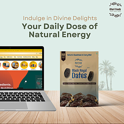 Khari Foods Black Royal Dates, 400 g  