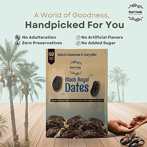 Khari Foods Black Royal Dates, 400 g  