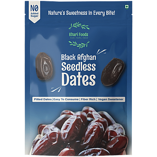 Khari Foods Black Afghan Seedless Dates, 400 g