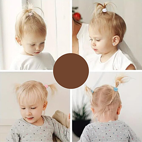 Se7en Mini Hair Rubber Band - Black & White, 50 pcs  