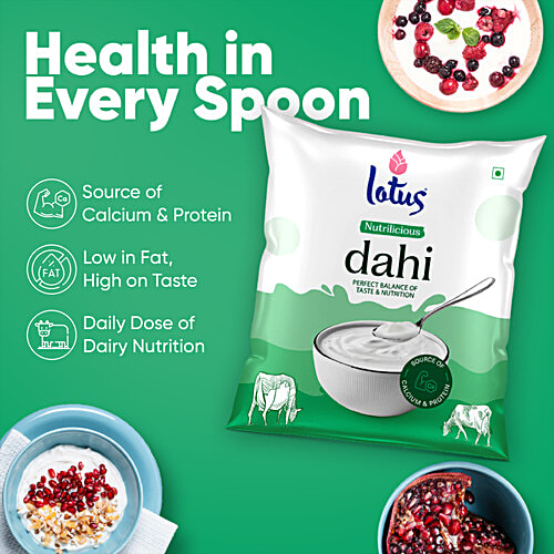 Lotus Dairy Nutrilicious Dahi, 400 g Pouch