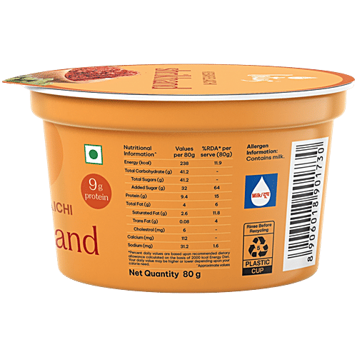 Lotus Dairy Kesar Elaichi Shrikhand, 80 g Cup Only Natural Ingredients