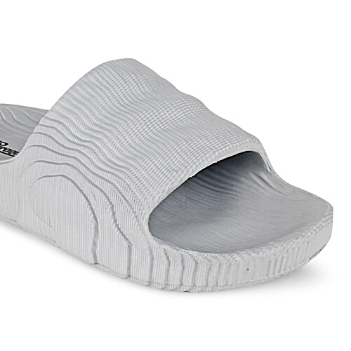 Paragon Daily Wear Lightweight Light Grey Sliders For Men, 1 Pair (Size UK/IND-9)