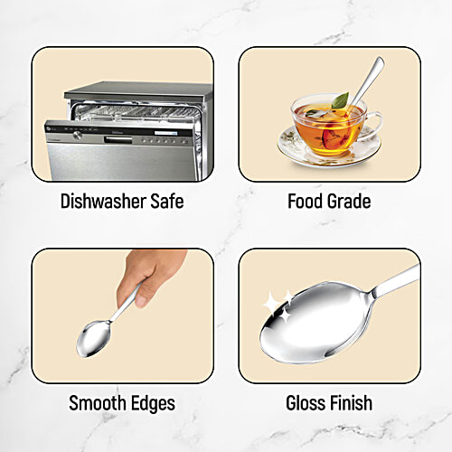 Judge by Prestige Sparkle Stainless Steel Baby Spoon Set, 6 pcs