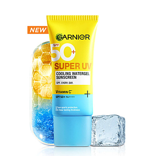 Garnier Super UV Cooling Water Gel Sunscreen - SPF 50 PA++++, 60 ml  