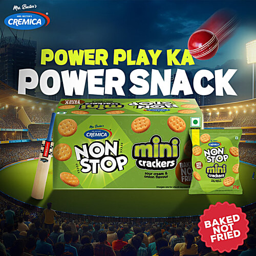 Cremica Non Stop Sour Cream & Onion Mini Cracker, 150 g 6 pcs