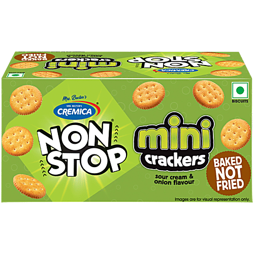 Cremica Non Stop Sour Cream & Onion Mini Cracker, 150 g 6 pcs