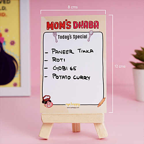 Oye Happy Rewritable Chalkboard Easel - Mom's Dhaba Today's Special, 1 pc  